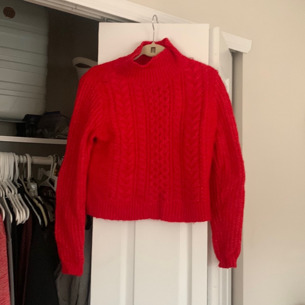 Loft cropped turtleneck sweater